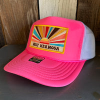 Hermosa Beach MUY HERMOSA Trucker Hat - Neon Pink/White
