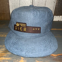 Hermosa Beach PIER AVE Corduroy Field Trip Hat - SLATE BLUE