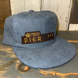 Hermosa Beach PIER AVE Corduroy Field Trip Hat - SLATE BLUE