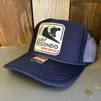 SURF REDONDO BEACH :: OPEN DAILY High Crown Trucker Hat - Navy