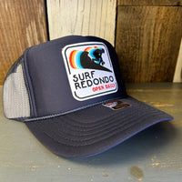 SURF REDONDO BEACH :: OPEN DAILY High Crown Trucker Hat - Navy