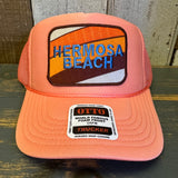 Hermosa Beach GOLF CARTS & YOGA PANTS High Crown Trucker Hat - Coral