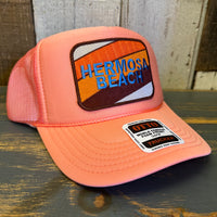 Hermosa Beach GOLF CARTS & YOGA PANTS High Crown Trucker Hat - Coral