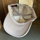 Hermosa Beach PIER AVE High Crown Trucker Hat - Grey (Curved Brim)