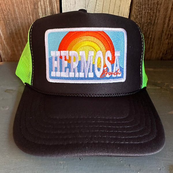 Hermosa Beach 72 & SUNNY Trucker Hat - Black/Neon Green/Black