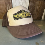 Hermosa Beach ARE YOU ESTABLISHED? Foam Trucker Cap Hat - Brown/Khaki