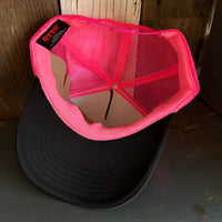 Hermosa Beach 72 & SUNNY High Crown Trucker Hat - Black/Pink/Black