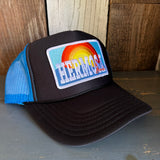 Hermosa Beach 72 & SUNNY Trucker Hat - Black/Neon Blue/Black