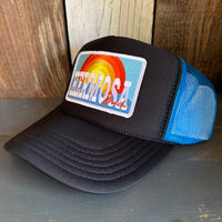 Hermosa Beach 72 & SUNNY Trucker Hat - Black/Neon Blue/Black