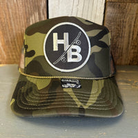 Hermosa Beach SKATEBOARDING WAS NEVER A CRIME Trucker Hat - Full Camouflage