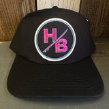 Hermosa Beach SO PITTED! :: HB SURFBOARD - 5 Panel Hat - Black