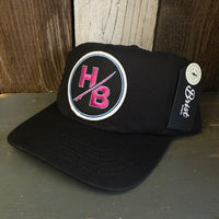 Hermosa Beach SO PITTED! :: HB SURFBOARD - 5 Panel Hat - Black