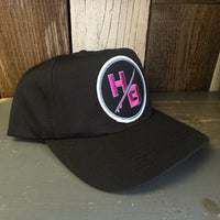 Hermosa Beach SO PITTED! :: HB SURFBOARD - 5 Panel Hat - Black