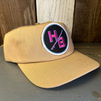 Hermosa Beach SO PITTED! :: HB SURFBOARD - 5 Panel Hat - Khaki