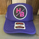 Hermosa Beach SO PITTED! :: HB SURFBOARD High Crown Trucker Hat - Purple