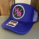 Hermosa Beach SO PITTED! :: HB SURFBOARD High Crown Trucker Hat - Purple