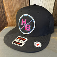 Hermosa Beach SO PITTED! :: HB SURFBOARD "OTTO SNAP" 6 Panel Snapback Hat Cap - Black