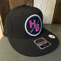 Hermosa Beach SO PITTED! :: HB SURFBOARD "OTTO SNAP" 6 Panel Snapback Hat Cap - Black