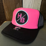 Hermosa Beach SO PITTED! :: HB SURFBOARD Trucker Hat -Neon Pink/Black