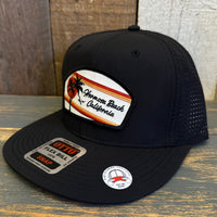 Hermosa Beach RETRO SUNSET "OTTO SNAP" 6 Panel Snapback Hat Cap - Black