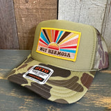 Hermosa Beach MUY HERMOSA Trucker Hat - CAMOUFLAGE Green/Light Loden/Green