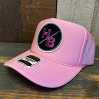 Hermosa Beach SO PITTED! :: HB SURFBOARD High Crown Trucker Hat - Pink