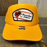 Hermosa Beach  RETRO SUNSET High Crown Trucker Hat - Gold