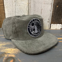 SOUTH BAY SURF (Black Patch) Vintage Corduroy Hat - Olive Green