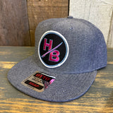 Hermosa Beach SO PITTED! :: HB SURFBOARD 6 Panel Mid Profile Snapback Hat - Chambray Navy