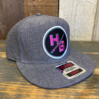 Hermosa Beach SO PITTED! :: HB SURFBOARD 6 Panel Mid Profile Snapback Hat - Chambray Navy