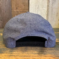 Hermosa Beach SO PITTED! :: HB SURFBOARD 6 Panel Mid Profile Snapback Hat - Chambray Navy