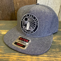 SOUTH BAY SURF (Navy Patch) 6 Panel Mid Profile Snapback Hat - Chambray Navy