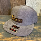 Hermosa Beach HERMOSA AVE 6 Panel Mid Profile Snapback Hat - Chambray Charcoal Gray