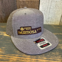 Hermosa Beach HERMOSA AVE 6 Panel Mid Profile Snapback Hat - Chambray Charcoal Gray