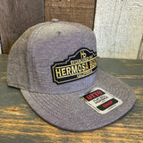 Hermosa Beach ARE YOU ESTABLISHED? 6 Panel Mid Profile Snapback Hat - Chambray Charcoal Gray