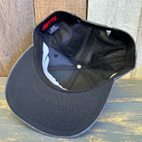 Hermosa Beach ROPER 6 Panel Mid Profile Snapback Hat - Chambray Black