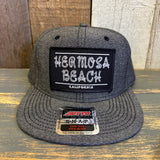 Hermosa Beach ROPER 6 Panel Mid Profile Snapback Hat - Chambray Black