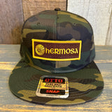 Hermosa Beach AS REAL AS THE STREETS 6 Panel Mid Profile Snapback Hat - Camo