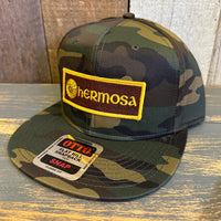 Hermosa Beach AS REAL AS THE STREETS 6 Panel Mid Profile Snapback Hat - Camo