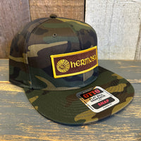 Hermosa Beach AS REAL AS THE STREETS 6 Panel FLEX BILL Snapback Hat - Camo