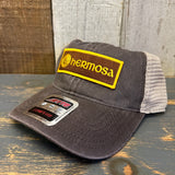 Hermosa Beach AS REAL AS THE STREETS 6 Panel Low Profile Trucker Hat - Dark Brown/Dark Brown/Khaki