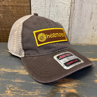 Hermosa Beach AS REAL AS THE STREETS 6 Panel Low Profile Trucker Hat - Dark Brown/Dark Brown/Khaki