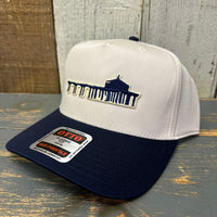 MANHATTAN BEACH PIER & ROUNDHOUSE 5 Panel Mid Profile Baseball Cap - Navy/Khaki