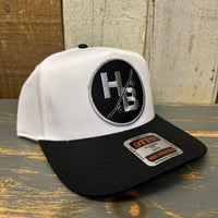 Hermosa Beach SKATEBOARDING WAS NEVER A CRIME 5 Panel Mid Profile Cap - Black/White