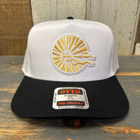 Hermosa Beach CLASSIC LOGO 5 Panel Mid Profile Cap - Black/White