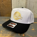 Hermosa Beach CLASSIC LOGO 5 Panel Mid Profile Cap - Black/White