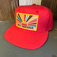 Hermosa Beach MUY HERMOSA - 6 Panel Mid Profile Baseball Cap - Red