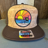 Hermosa Beach OBLIGATORY SUNSET Premium Cork Trucker Hat - (Brown/Cork)