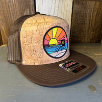 Hermosa Beach OBLIGATORY SUNSET Premium Cork Trucker Hat - (Brown/Cork)