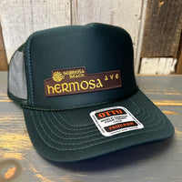 Hermosa Beach HERMOSA AVE High Crown Trucker Hat - Dark Green